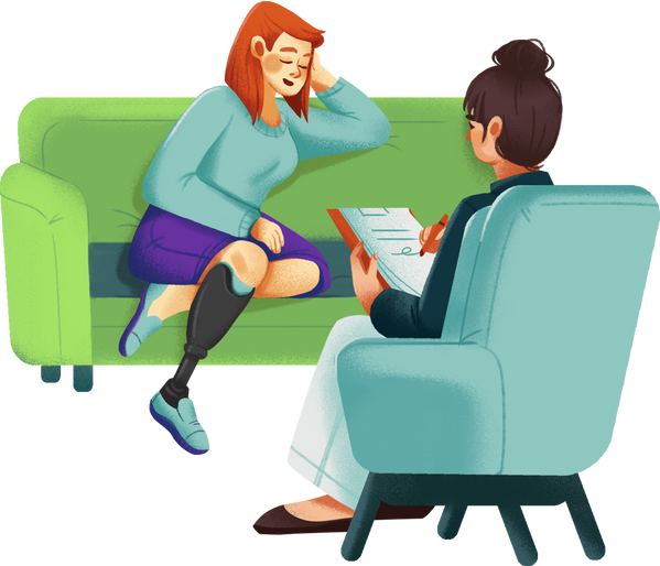 Textured Handdrawn Mental Health Consultation